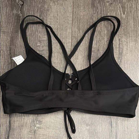 Black Lace-Up Bikini Set, Small - Picture 3 of 8